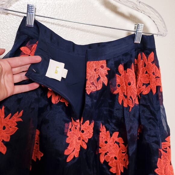 Anthropologie MAEVE Embroidered Poof Tulle Twirl Skirt - Picture 8 of 9